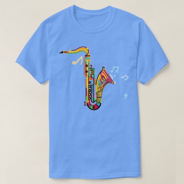 Saxaphone  Funny Gifts Musical Instrument  T-Shirt (Design Front)