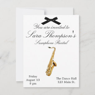 Saxaphone Recital Invitation