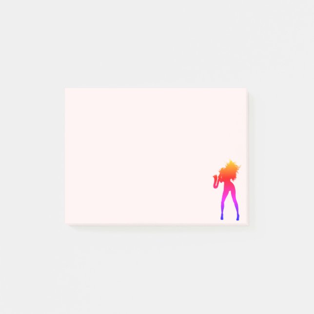 Saxo Woman Post it Notes (Front)