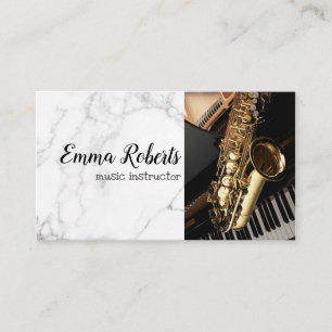 Saxofone   Music Instructor Business Card