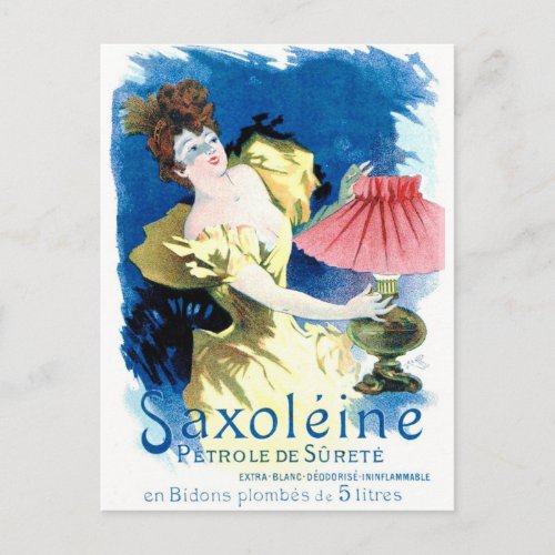 Saxoleine French Petrol Ad Postcard