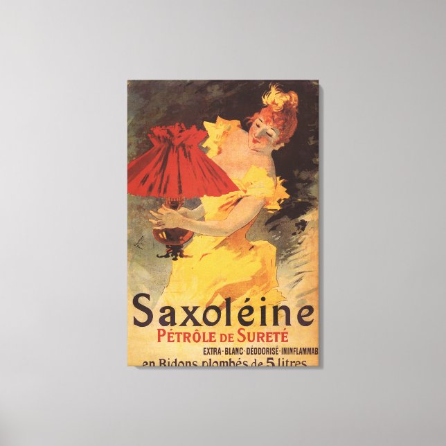Saxoleine Lamp Oil Red Lampshade Canvas Print (Front)