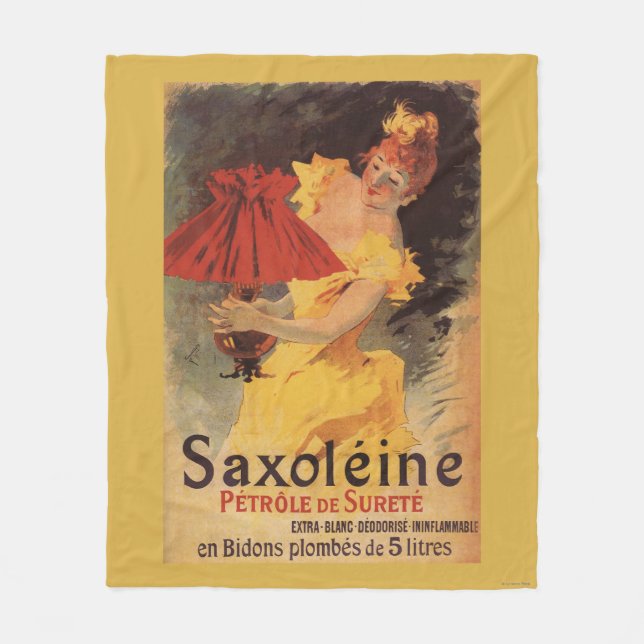 Saxoleine Lamp Oil Red Lampshade Fleece Blanket (Front)