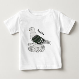 Saxon Shield pigeon bird cartoon illustration Baby T-Shirt