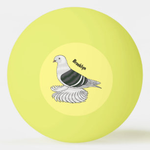 Saxon Shield pigeon bird cartoon illustration  Ping Pong Ball