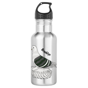 Saxon Shield pigeon bird cartoon illustration Stainless Steel Water Bottle