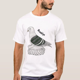 Saxon Shield pigeon bird cartoon illustration T-Shirt