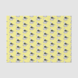 Saxon Shield pigeon bird cartoon illustration Tissue Paper