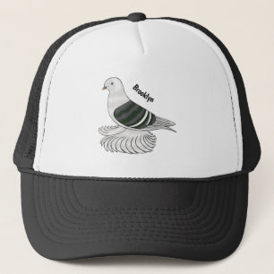 Saxon Shield pigeon bird cartoon illustration  Trucker Hat