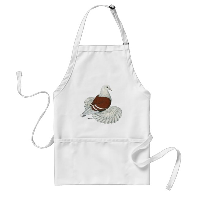 Saxon Shield Pigeon Red White Bar Adult Apron (Front)