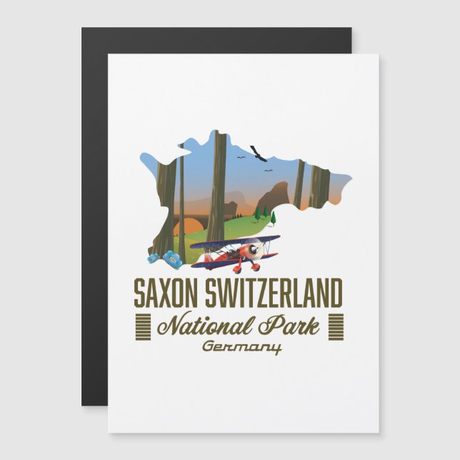 Saxon Switzerland National Park Germany map (Front/Back)