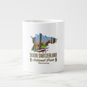 Saxon Switzerland National Park Germany map Giant Coffee Mug