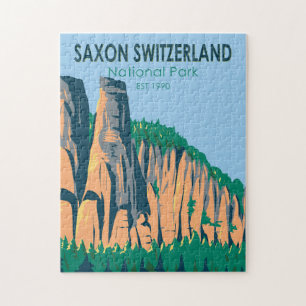 Saxon Switzerland National Park Germany Vintage Jigsaw Puzzle