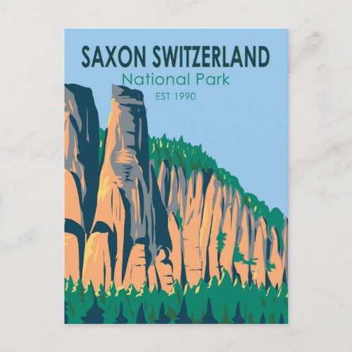 Saxon Switzerland National Park Germany Vintage Postcard