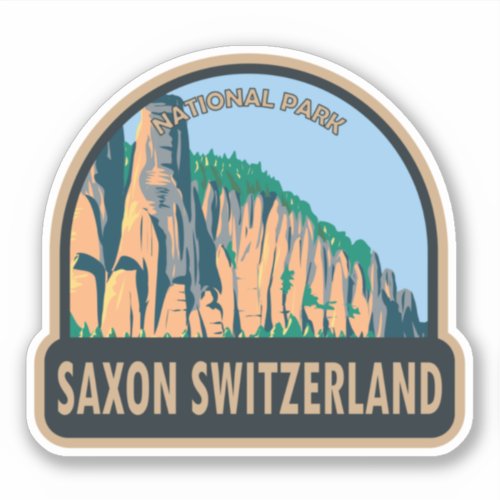 Saxon Switzerland National Park Germany Vintage Sticker