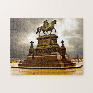 Saxony Dresden Monument Reiter Germany. Jigsaw Puzzle