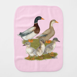 Saxony Duck Family Baby Burp Cloth
