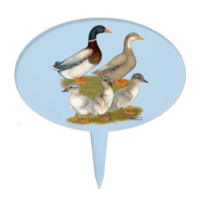 Saxony Duck Family Cake Topper (Front)