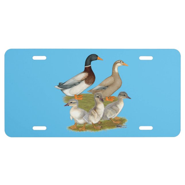 Saxony Duck Family License Plate (Front)