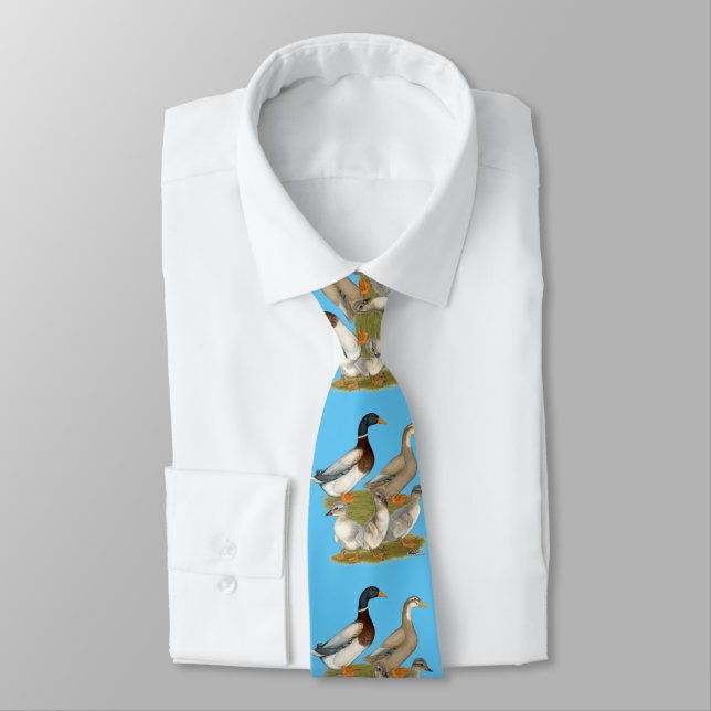 Saxony Duck Family Neck Tie (Tied)