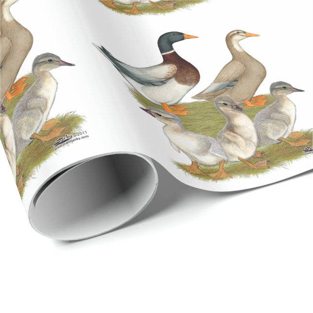 Saxony Duck Family Wrapping Paper (Roll Corner)