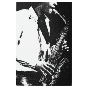 Saxophone 24x36 (60x90cm) wamea metal print