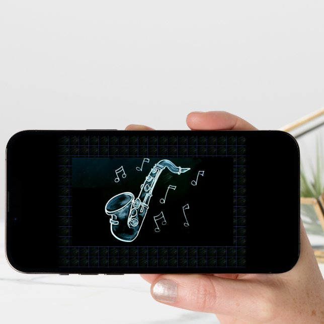 Saxophone And Music Notes (Front Digital)