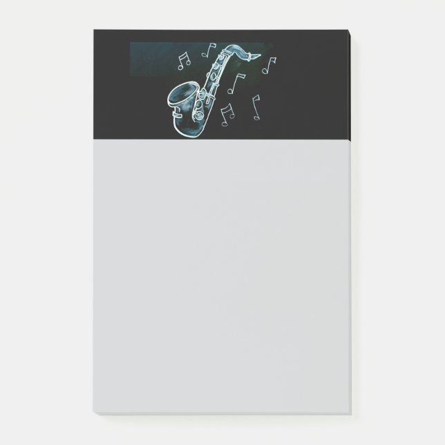 Saxophone And Music Notes (Front)