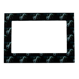 Saxophone And Music Notes  Magnetic Frame