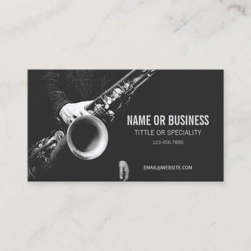 Saxophone art for saxophonist business card