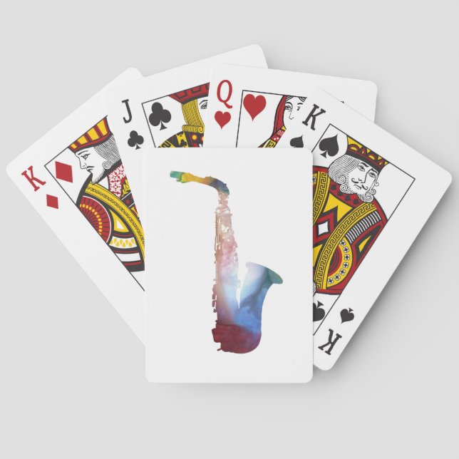 Saxophone Art Poker Cards (Back)