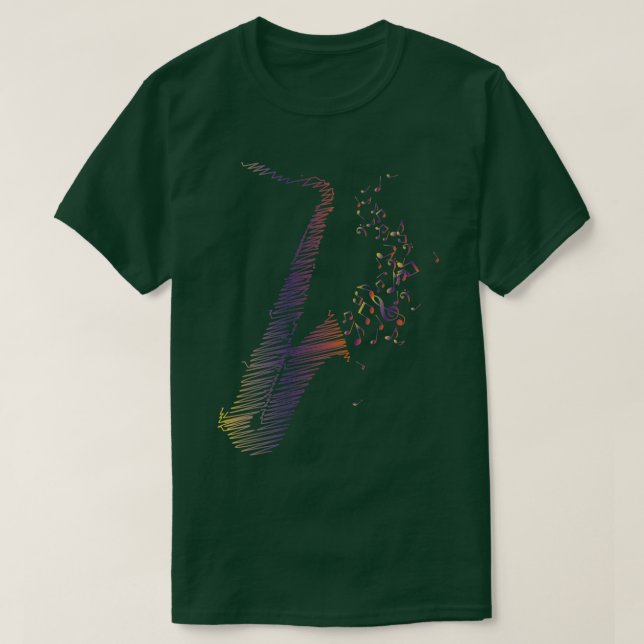 Saxophone Art Purple Mix T-Shirt (Design Front)