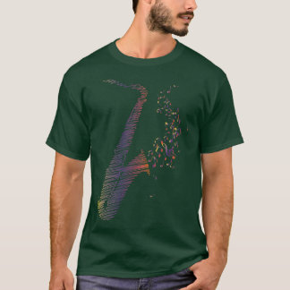 Saxophone Art Purple Mix T-Shirt