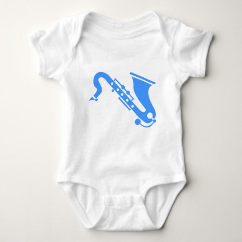 Saxophone _ Baby Blue Baby Bodysuit