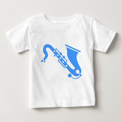 Saxophone _ Baby Blue Baby T_Shirt