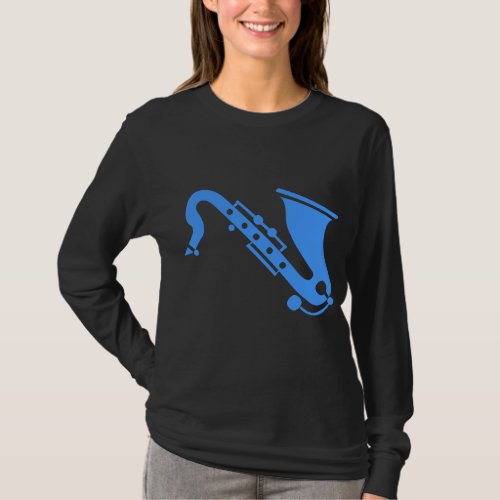 Saxophone _ Baby Blue T_Shirt