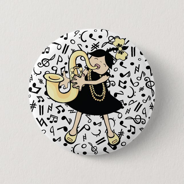 Saxophone Baby Button (Front)