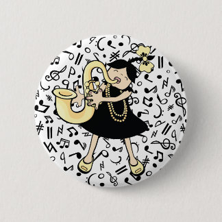 Saxophone Baby Button