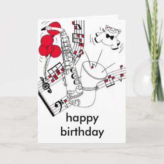 Saxophone Birthday Card
