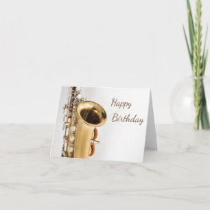 Saxophone birthday card