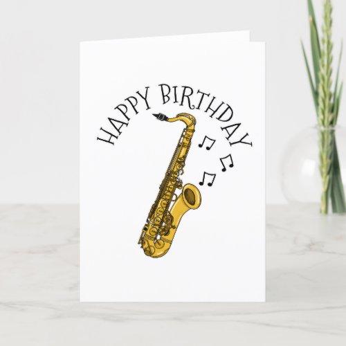 Saxophone Birthday Card Saxophonist Jazz Musician