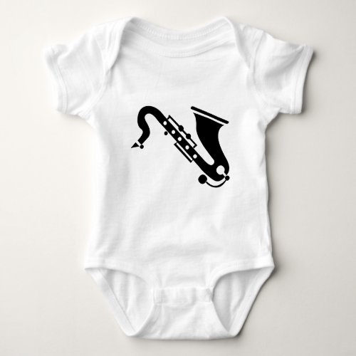 Saxophone _ Black Baby Bodysuit