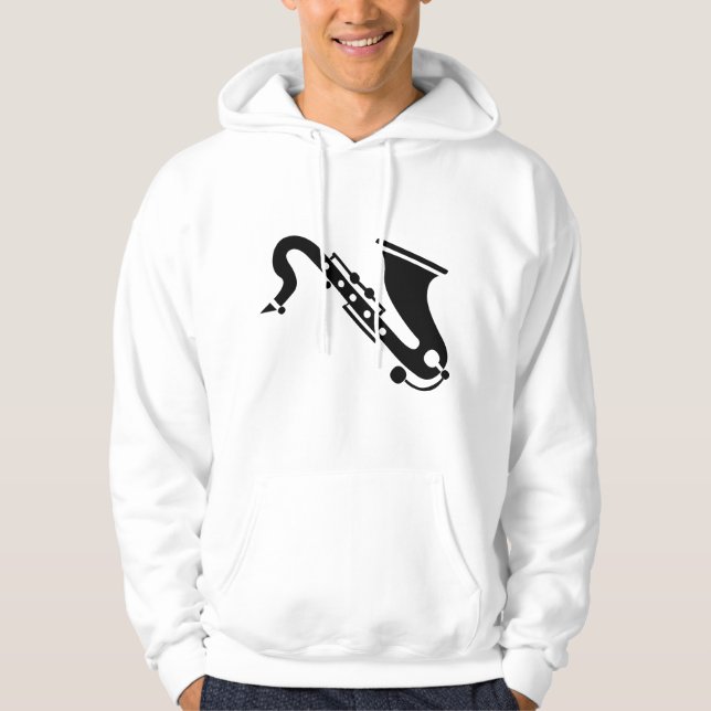 Saxophone - Black Hoodie (Front)