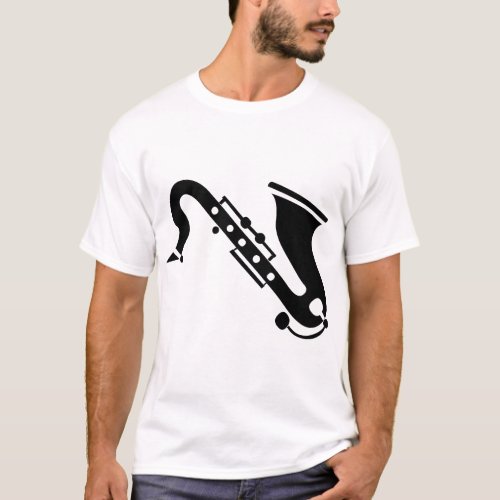 Saxophone _ Black T_Shirt