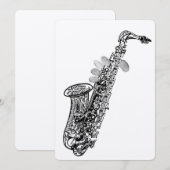 Saxophone blank card (Front/Back)