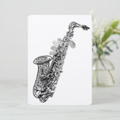 Saxophone blank card (Standing Front)
