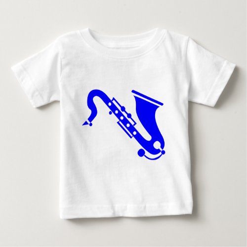 Saxophone _ Blue Baby T_Shirt