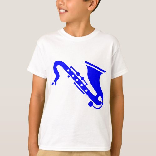 Saxophone _ Blue T_Shirt
