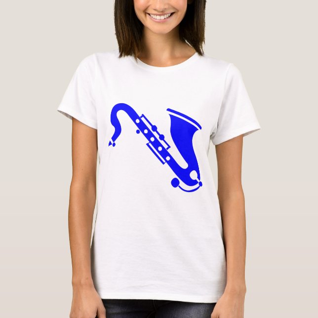 Saxophone - Blue T-Shirt (Front)