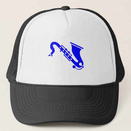 Saxophone _ Blue Trucker Hat
